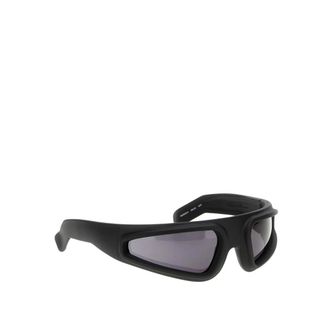 Rick Owens Sunglasses, male, Black, ONE SIZE, Geometric Frame Sunglasses