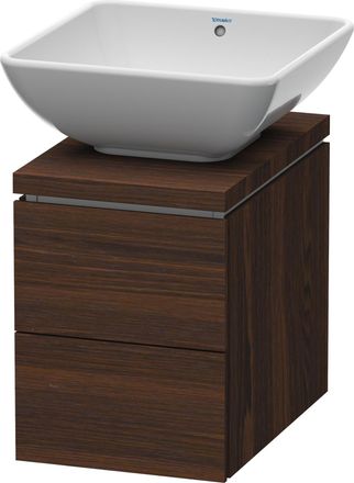 Duravit Duravit L-cube Mueble Para Consola, Ancho 320mm, Profundidad 477mm, 2 Cajones, Color: Nogal Cepillado Chapa De Madera Aut&eacute;ntica - Lc681806969