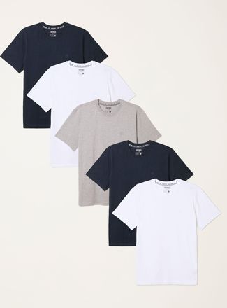 Fat Face FatFace White Short Sleeve Tshirt 5 Pack