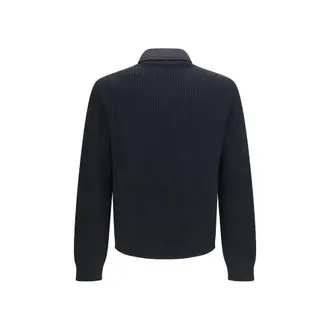 Prada Mens Black Wool Oves Aries Full-Length Jacket Clothing