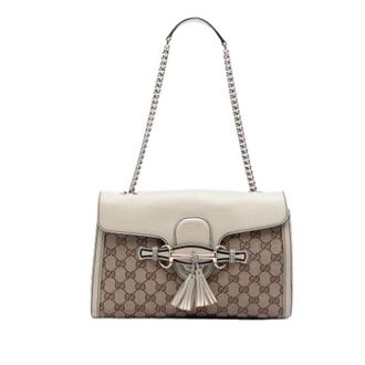 Gucci Pre-owned Shoulder Bags, female, Beige, Size: ONE SIZE Pre-owned Emily Shoulder Bag