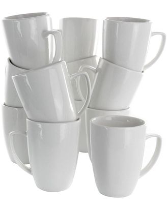 Elama Riley 12Pc Porcelain Mug Set