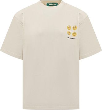 Barrow Beige T-Shirt With Smiley Barrow Print