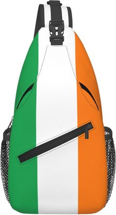 Generic Ireland Irish Flag Crossbody Bag Breathable Shoulder Bag Trendy Chest Backpack For Outdoors Men Shopping