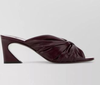 Fendi leather arco mules