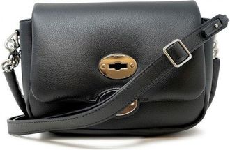 Zanellato Black Postina Ella Piuma Chain Leather Bag