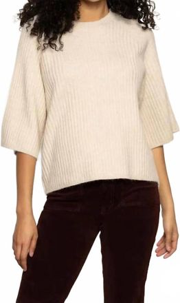 Sanctuary Ribbed Sweater Tee In Mother Of Pearl