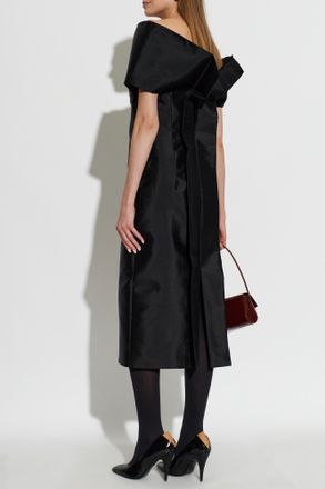 Jil Sander Off-the-Shoulder Dress, Womens, Black