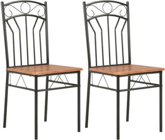 vidaXL Sedie per Sala da Pranzo 2 pz Marroni in mdf - Vidaxl