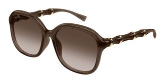 Gucci GG2061SA Asian Fit 003 Womens Sunglasses Brown Size 55