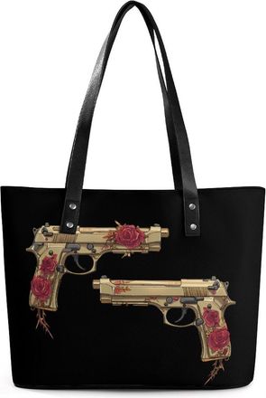 Generic Guns Roses Tote Bags for Women Cute Shoulder Purses Handbags