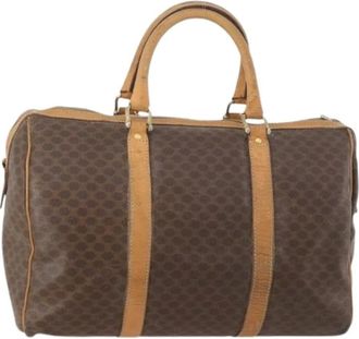 Celine Pre-owned Handbags, female, Brown, Size: ONE SIZE Pre-owned Vintage Boston Bag
