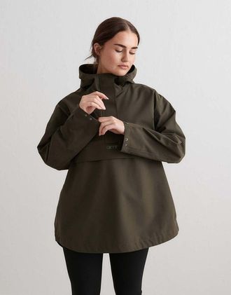 Aim'n Anorak oversize impermeabile kaki-Verde