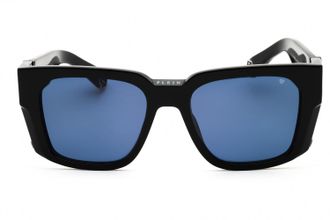 Philipp Plein SPP130M Rectangular Acetate Sunglasses - Black