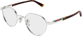 Gucci Rond Optisch Montuur - Heren - Brillen - Grijs - 49 MM - Accessoires