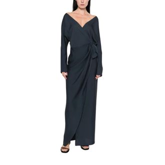 Cortana Kleedjes, Dames, Blauw, M, Mona Wrap Jurk