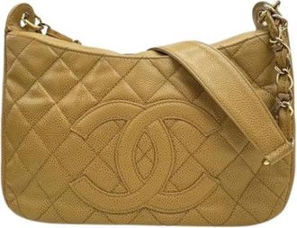 Chanel Pre-owned Vintage Schoudertas - Dames - Vintage Schoudertas - Beige - ONE Size - Leer - Vintage