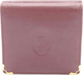 Cartier Pre-owned Wallets, female, Red, Size: ONE SIZE Pre-owned Vintage Leather Wallet