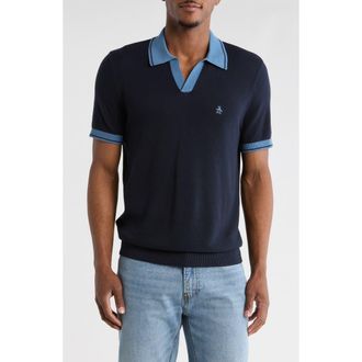 Original Penguin Slim Fit Honeycomb Knit Polo in Dark Sapphire at Nordstrom Rack, Size Xx-Large