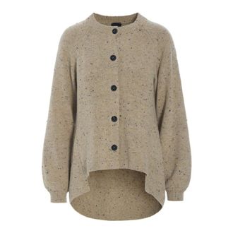 Bitte Kai Rand Cardigans - Dames - Truien - Beige - Maat: M Wol