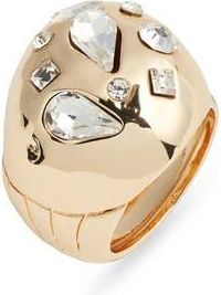 Open Edit Scattered Crystal Dome Ring in Clear- Gold at Nordstrom Rack, Size 8