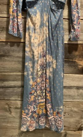 Angie Womens Longsleeve Maxi Dress In Floral Tie Dye