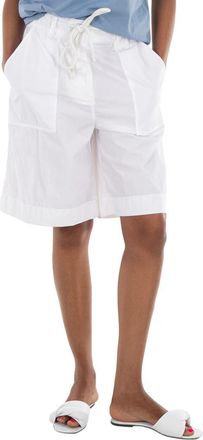 Moncler Logo-Patch Drawstring Shorts, Brand Size 40 ( US Size 2 )