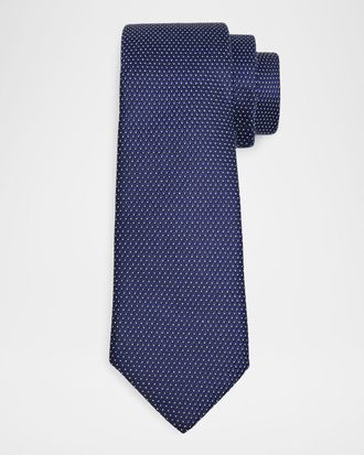 Emporio Armani Men & apos;s Pin-Dot Silk and Viscose Tie