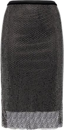 Sportmax Midi in Mesh con Cristalli - Dames - Midirokken - Zwart - S - Rokken