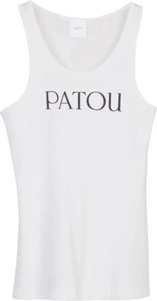 Patou Camiseta sin mangas con logo - Tops - Mujer - Blanco - M