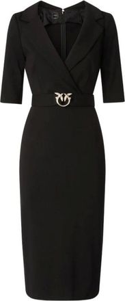 Pinko Pinko, Kleedjes, Dames, Zwart, L, Midi Kleedjes