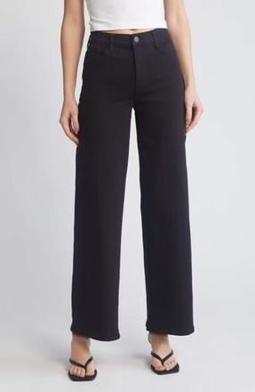 Frame Denim Le Slim Palazzo High Waist Wide Leg Jeans in Black at Nordstrom Rack, Size 33