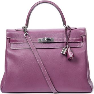 Herm&egrave;s Pre-owned Womens Kelly Retourne Candy 35 Shoulder bag - Purple - One Size