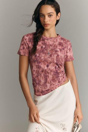 Pilcro The Bennie Cotton Slub Crew-Neck Slim Tee by Pilcro