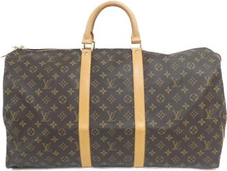 Louis Vuitton Brown Coated Canvas Boston Bag (Pre-Owned)