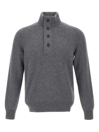 Gran Sasso button-placket wool sweater - Grey