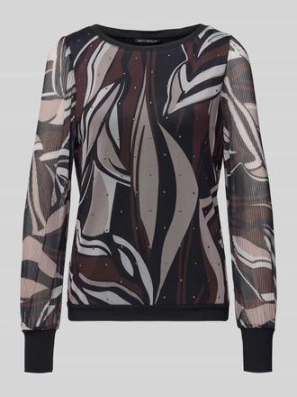 Betty Barclay Longsleeve mit gerippten Abschl&uuml;ssen in Black, Gr&ouml;&szlig;e 36