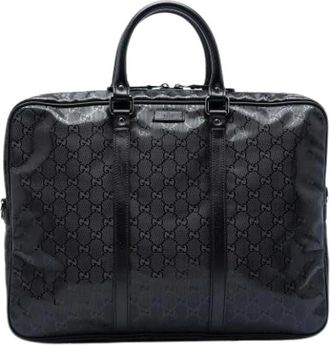 Gucci Pre-owned Handbags, female, Black, Size: ONE SIZE Pre-owned Business Bag