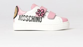 Moschino Sneakers Moschino in pelle con fiore e teddy