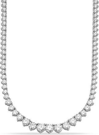 Diamond2Deal 14K Gold Lab Grown Diamond Graduated Necklace 18 5 Ct
