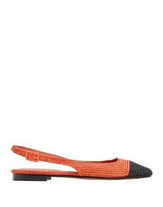 8 by YOOX RAFFIA SLINGBACK FLAT PUMPS