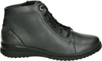 Ganter Sportieve Grijze Leren Sneakers - Dames - Veterlaarzen - Grijs - 38 EU - Leer - Schoenen