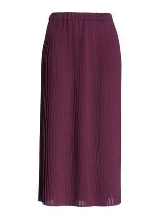 Eileen Fisher Pleated Recycled Poly Raisonette Skirt Size L