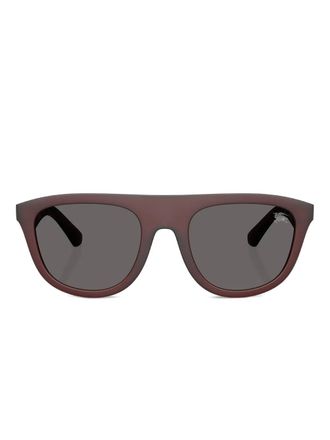 Burberry Sunglasses rectangle-frame sunglasses - men - Acetate - 54 - Red