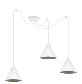 OEM Lampada A Sospensione Soho Spider Bianca 3 Spine 14cm E14
