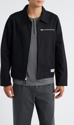 Merz b. Schwanen Organic Cotton Twill Work Jacket in Deep Black at Nordstrom Rack, Size Medium