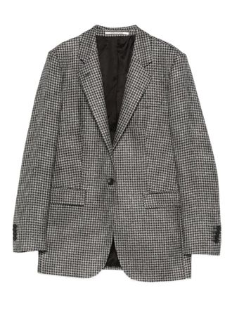 Tagliatore houndstooth single-breasted blazer - women - Fabric - 38 - Grey