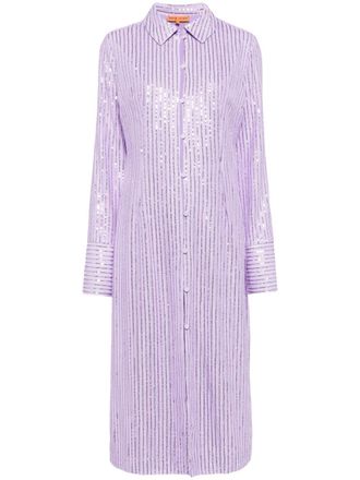 Stine Goya Sonja sequin-embellished shirtdress - Purple