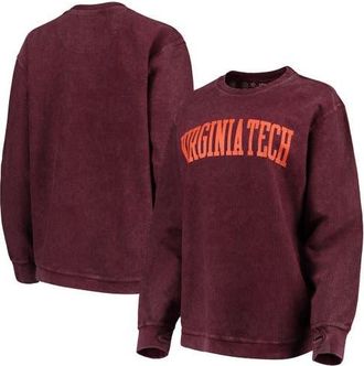 Pressbox Womens Pressbox Maroon Virginia Tech Hokies Comfy Cord Vintage Wash Basic Arch Pullover Sweatshirt at Nordstrom, Size X-Large
