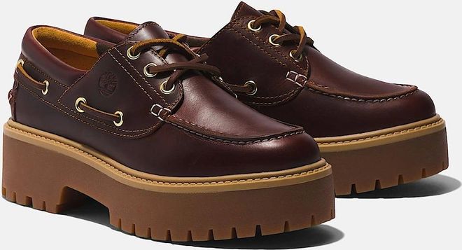 Womens Timberland Stone Street Womens Platform Boat Shoes - Root Beer - Brown - Size: 5/E
